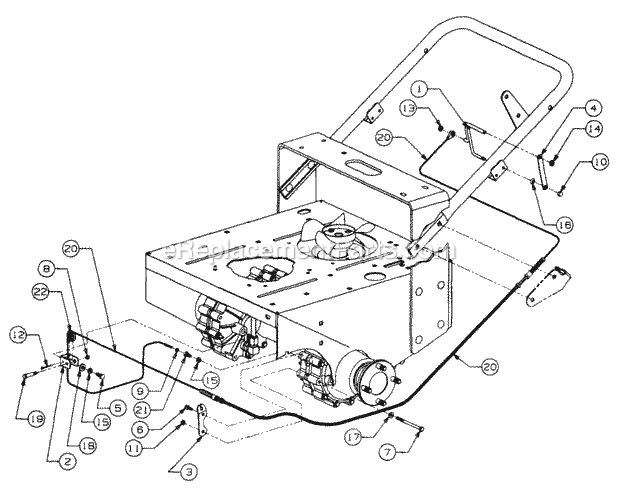 Transmission Manual Release Cable Diagram and Parts List for 4815F 556C465M100 Cub Cadet Lawn Mower
